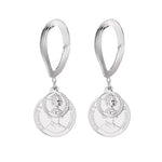 Played Royal King Stud Dangle Drop Earrings
