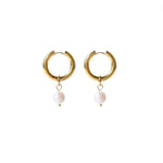 Single Pearl Drop Earrings