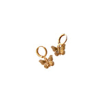 Butterfly Huggie Hoop Earrings