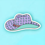 Purple & Blue Heart & Moon Cowgirl Sticker