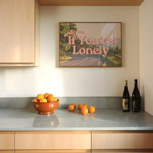 “Write Me If You're Lonely” Horizontal Poster, Wall Art, Trendy Poster