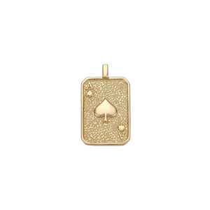 Gold Filled Ace of Heart Card Tag Charm
