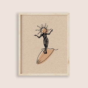 Sun and Surf, Beachy Art Print