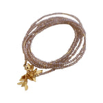 Champagne Petite Crystal Double Wrap Necklace