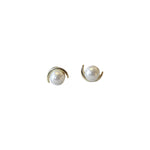 Aspen Pearl Moon Studs
