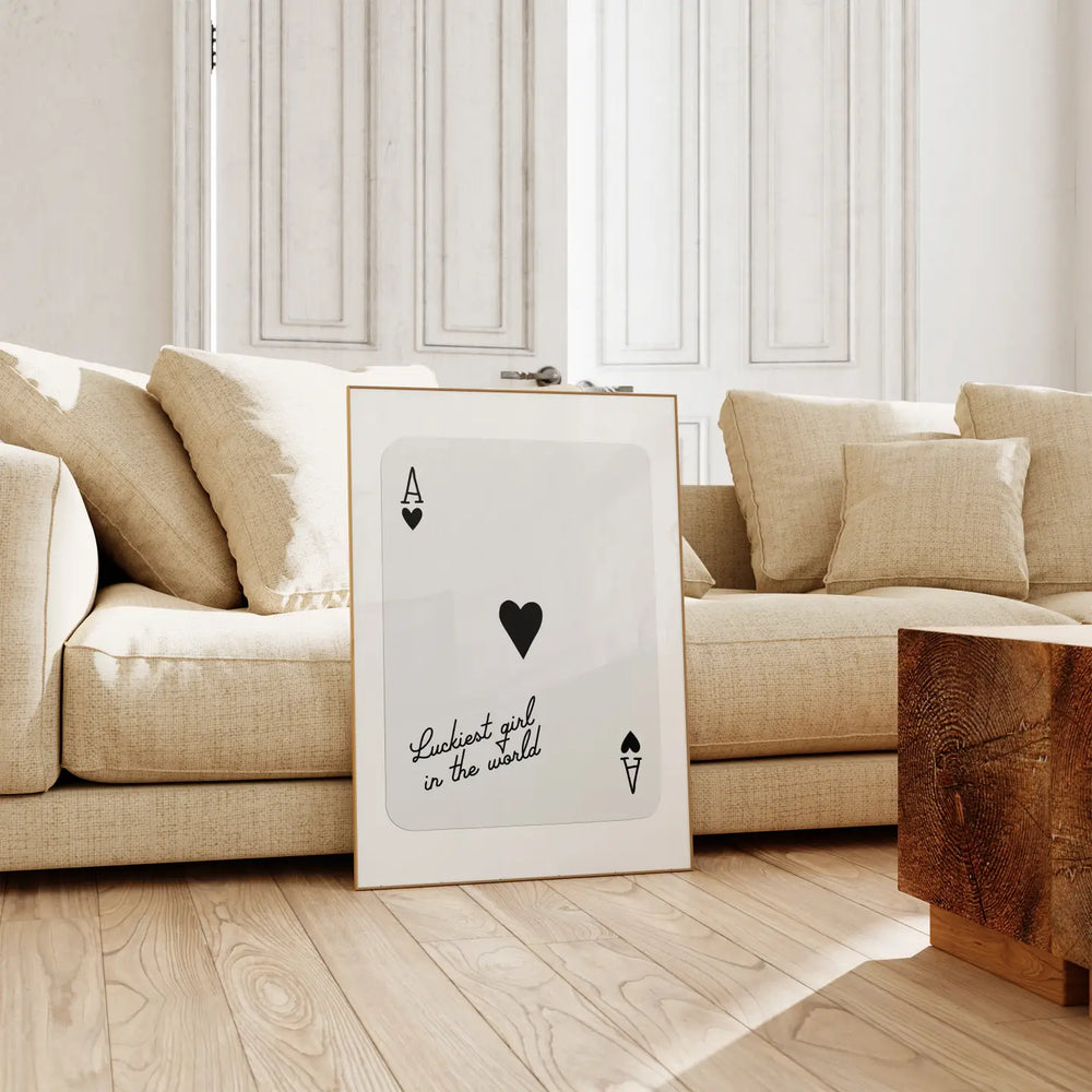 Luckiest Girl Vertical Poster, Wall Art, Trendy Poster