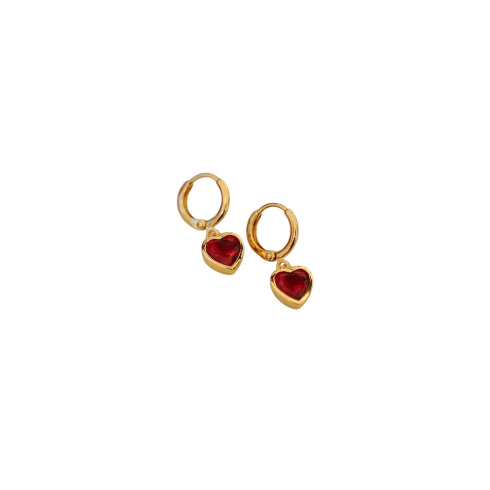 Ruby Heart Huggies