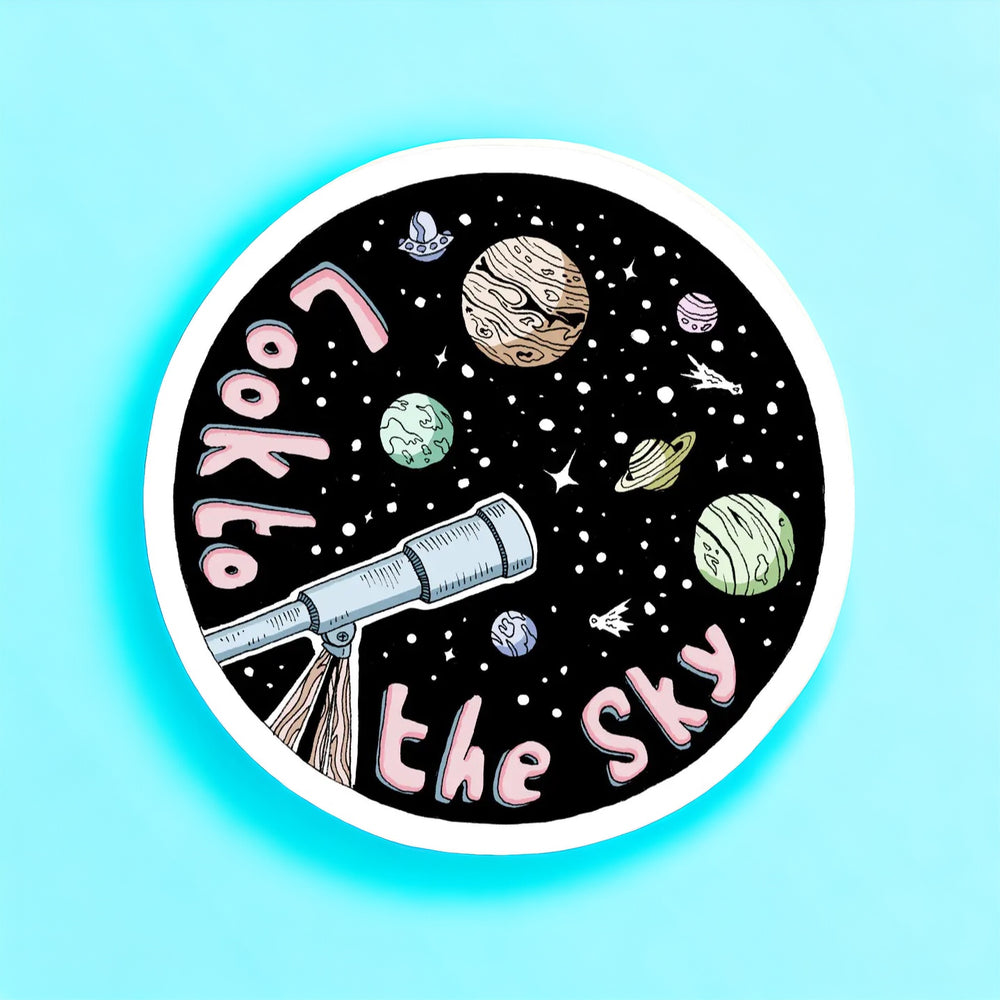 “Look To the Sky” Galaxy Space Sticker