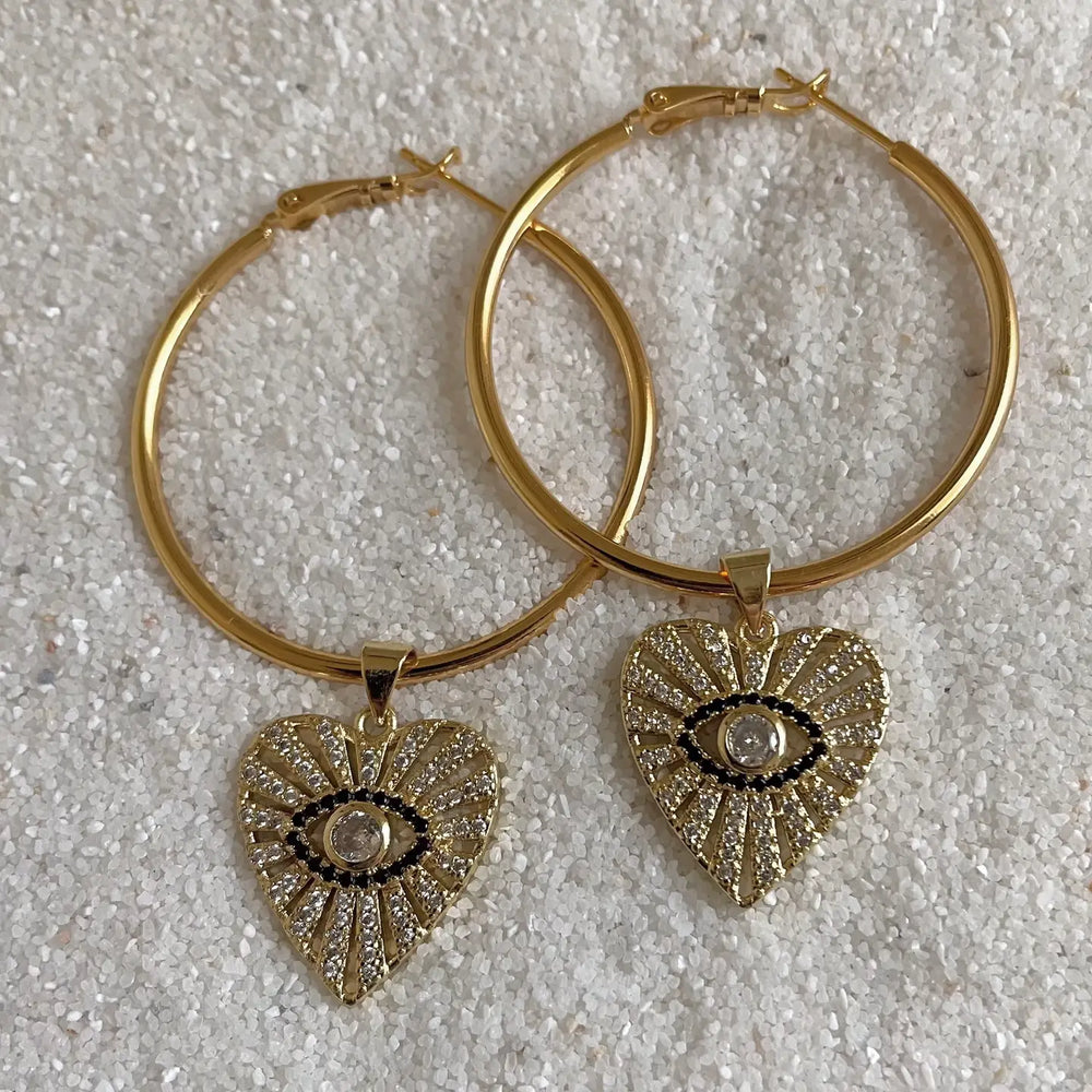 Listen To Your Heart Hoop Earrings