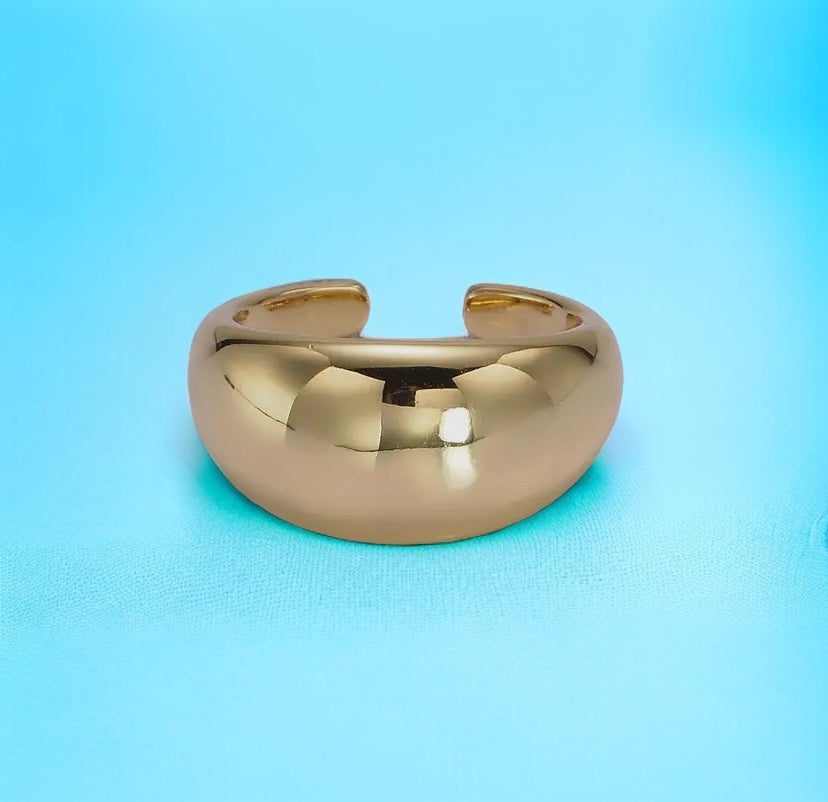 14K Adjustable Gold Dome Ring