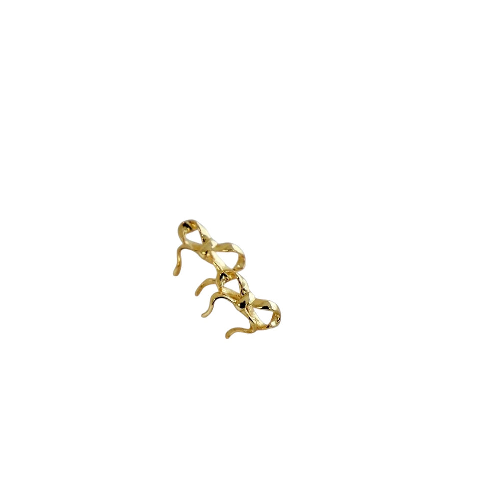 Golden Bow Studs