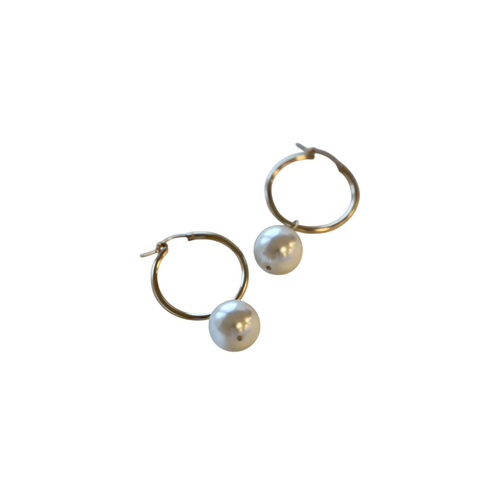 Oversized Audrey Pearl Hoops