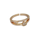 Double Heart Ring Gold FillDainty
