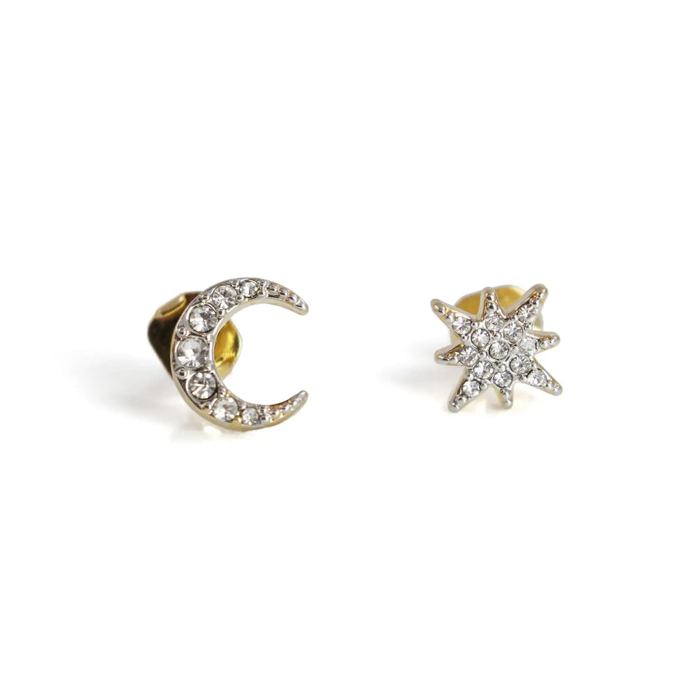 Moon & Star Studs