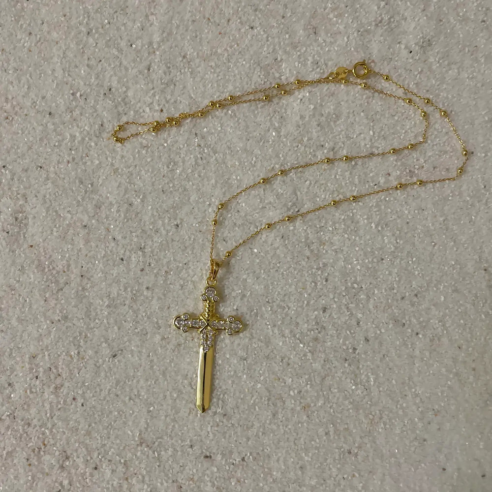 Golden Dagger Necklace
