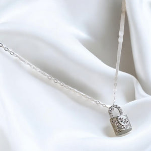 Celestial Lock Charm Necklace