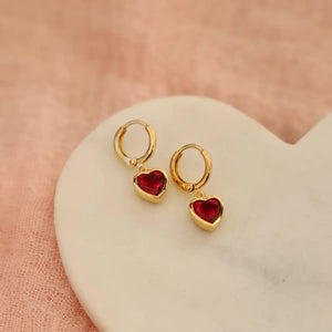 Ruby Heart Huggies