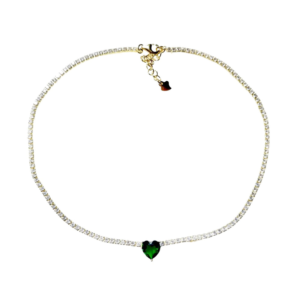 Emerald Heart Tennis Choker