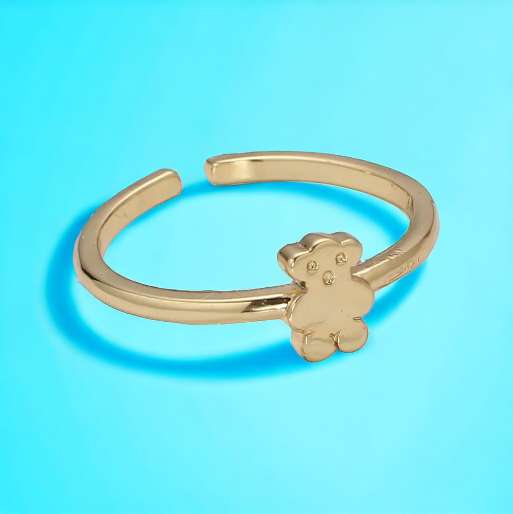 Teddy Bear Adjustable Stackable Ring