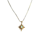 Starbright Necklace  Star Opal 14k Gold Necklace