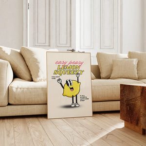 “Easy Peasy Lemon Squeezy” Physical Poster, Wall Art, Kids Poster