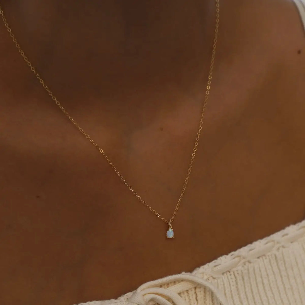 Opal Teardrop Necklace