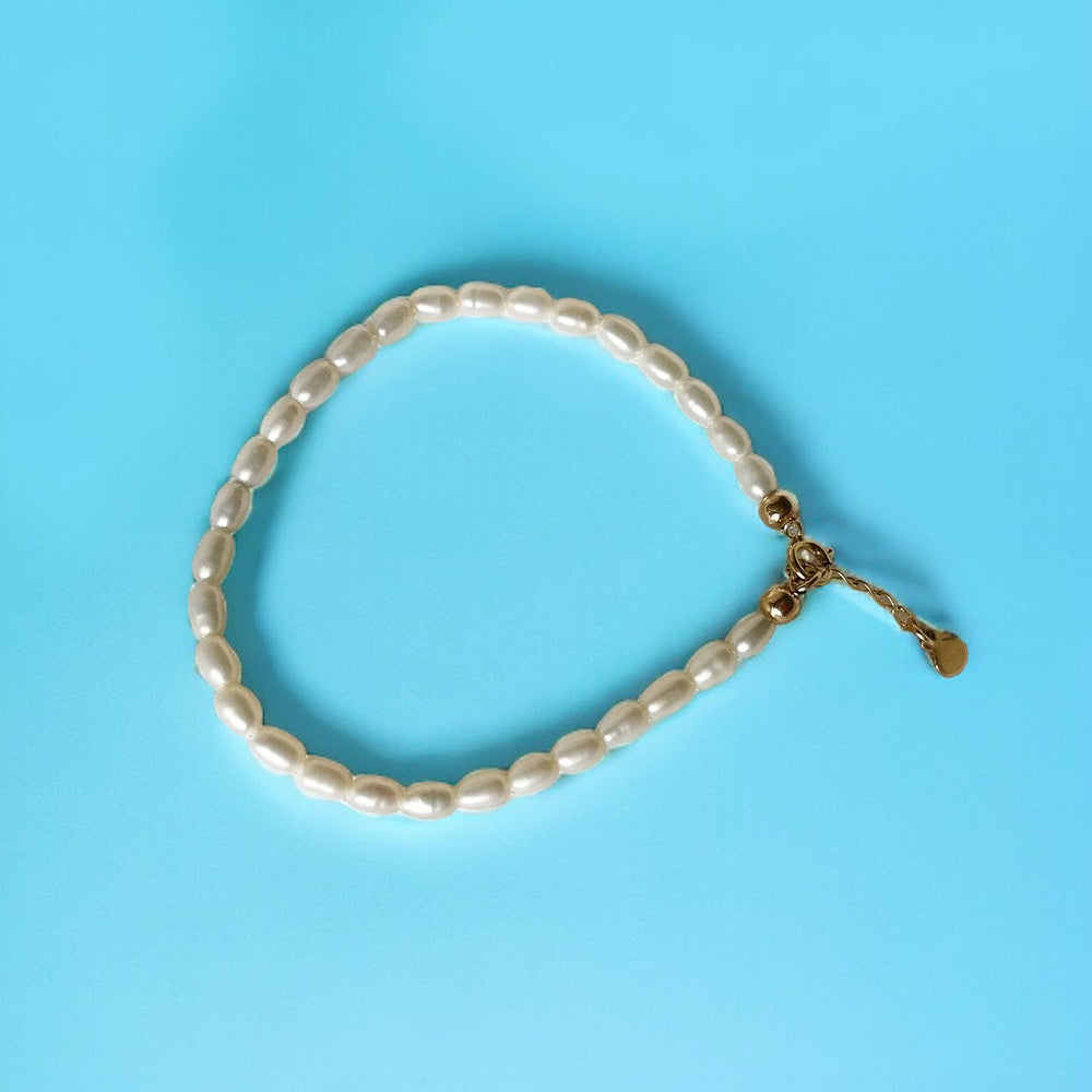 White Pearl Eternity Bracelet
