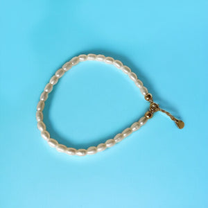 White Pearl Eternity Bracelet