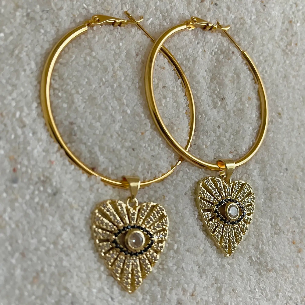 Listen To Your Heart Hoop Earrings