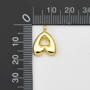 Gold-Filled Alphabet Balloon Initial Pendant Charm