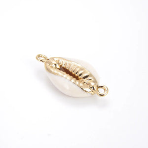 Cowrie Shell Sea Shell 18K Gold Filled Charm Connector