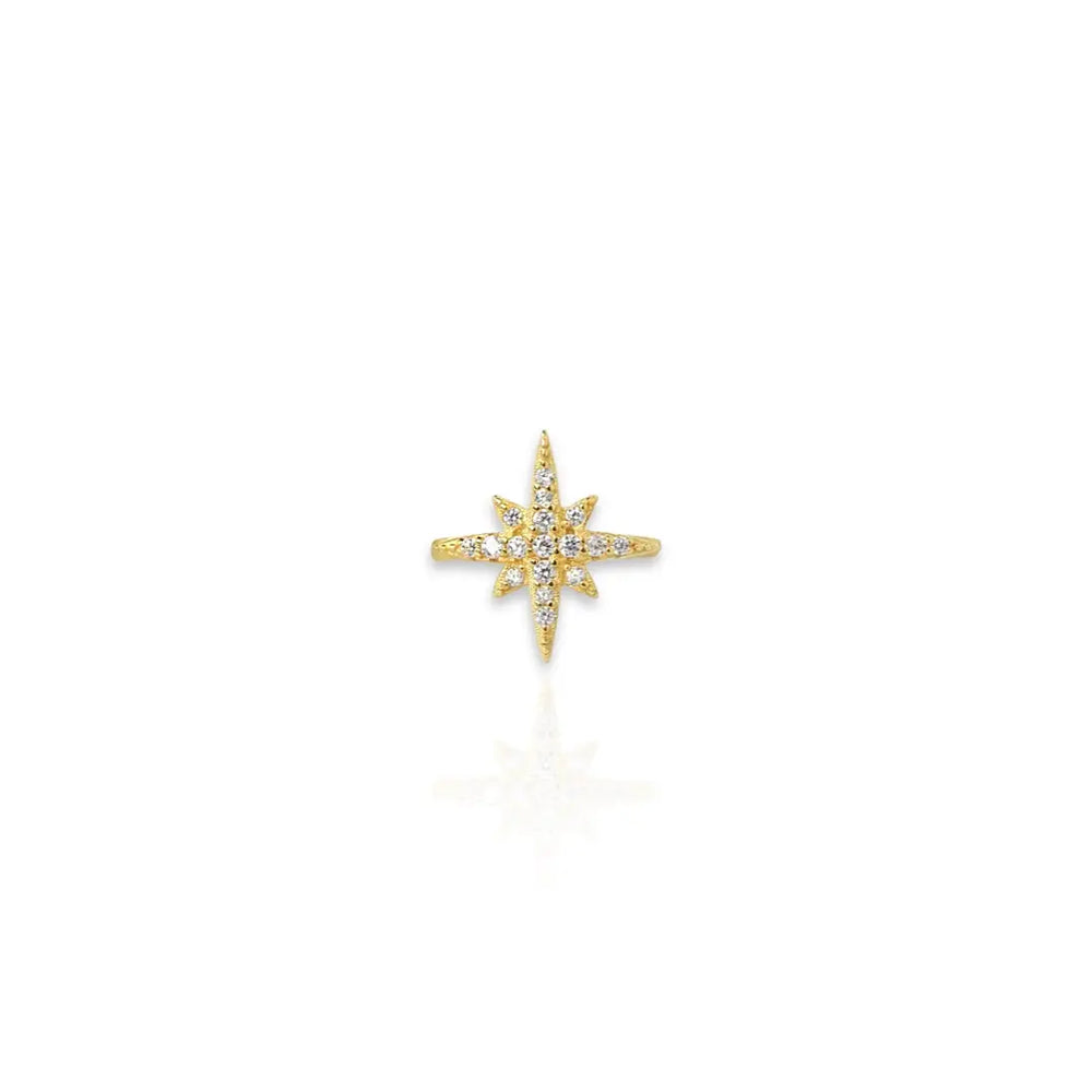 Cz Diamond Starburst Ear Cuff
