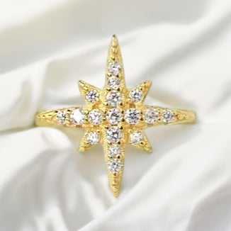 Cz Diamond Starburst Ear Cuff