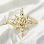 Cz Diamond Starburst Ear Cuff
