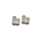 Dainty Clover Cz Stud Earring