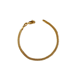 18k Gold Filled Double Curb Chain Bracelet Cuban