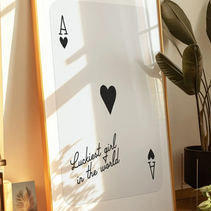 Luckiest Girl Vertical Poster, Wall Art, Trendy Poster
