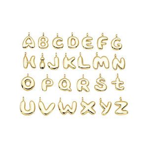 Gold-Filled Alphabet Balloon Initial Pendant Charm