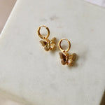 Butterfly Huggie Hoop Earrings