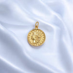 Gold Filled Ancient Roman Charm Pendant Coin