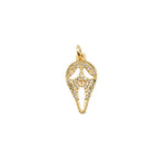 18K Gold Ghost Mask Halloween Charm