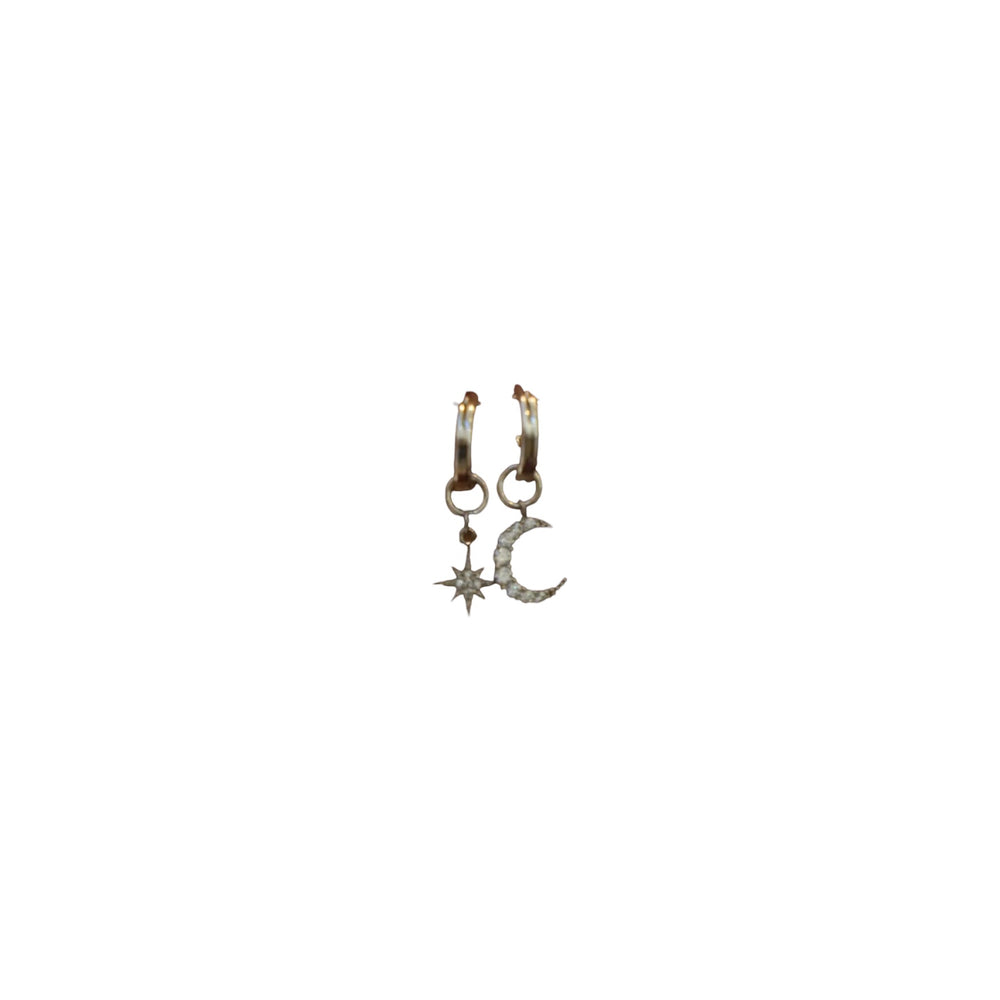 Celestial Star and Moon Hoops