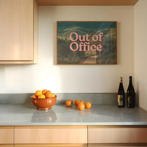 “Out of Office” Horizontal Poster, Wall Art, Trendy Poster