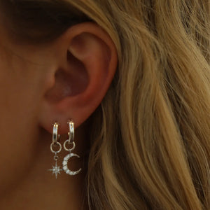 Celestial Star and Moon Hoops