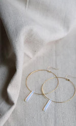Petite Moonstone Hoops
