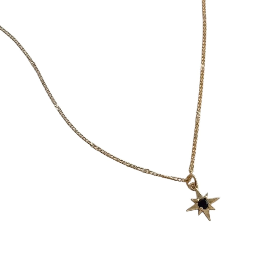 Petite Black Starburst Necklace