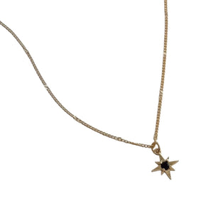Petite Black Starburst Necklace