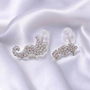 Dainty Mismatched Sea Horse Stud Earrings
