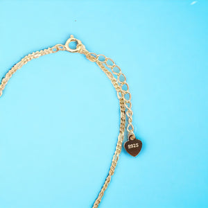 14k Gold Pearl Chain Bracelet