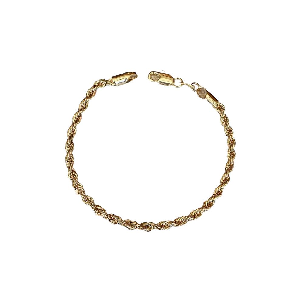 18k Gold Filled 3mm Rope Bracelet